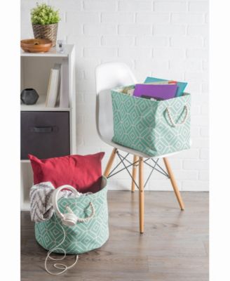 17" Rectangle Stained Glass Storage Bin