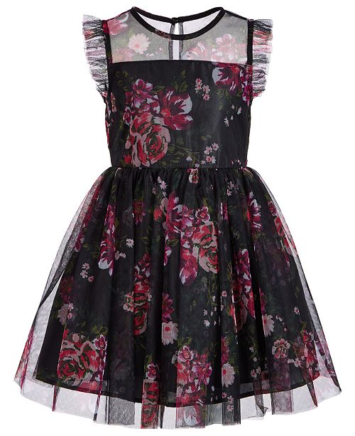 Pink Violet Toddler Girls Printed Mesh Dress Reviews All Girls
