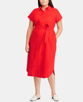 Lauren Ralph Lauren - Plus Size Linen Shirtdress