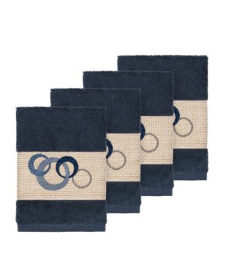 Turkish Cotton Annabelle 4-Pc. Embellished Washcloth Set