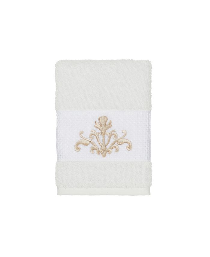 Linum Home - Turkish Cotton Scarlet Embellished Washcloth