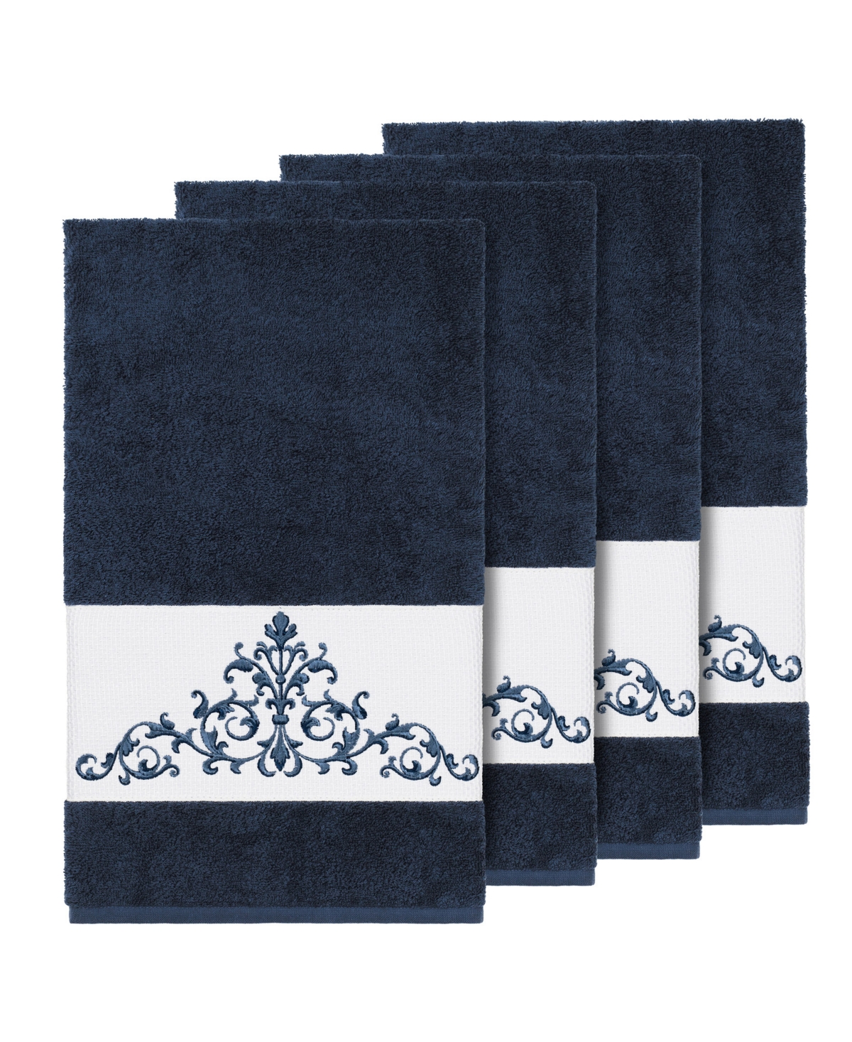 Linum Home Turkish Cotton Scarlet 4-pc. Embellished Bath Towel Set Bedding