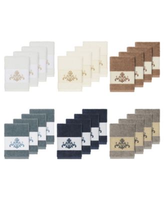 Turkish Cotton Scarlet 4-Pc. Embellished Washcloth Set