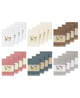 Turkish Cotton Serenity 4-Pc. Embellished Washcloth Set