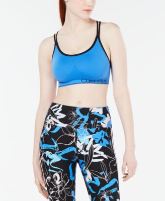 macy's calvin klein sports bra