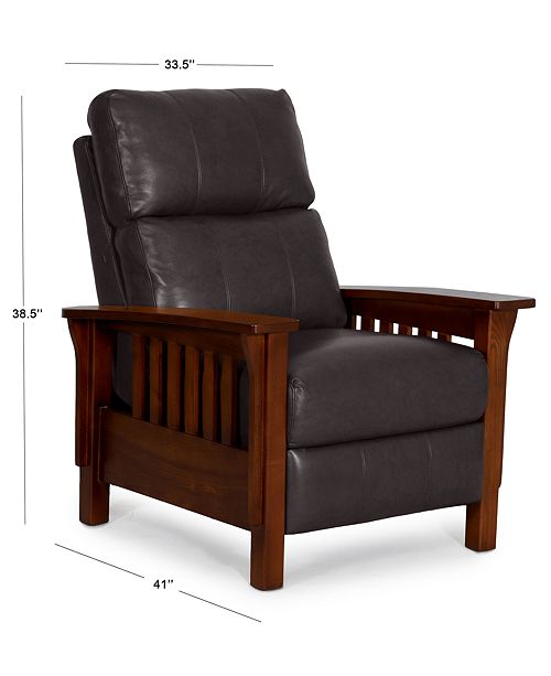 Furniture Harrison Leather Pushback Recliner & Reviews Recliners