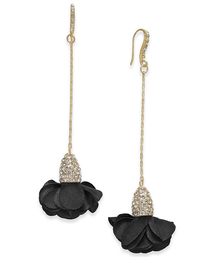 INC International Concepts Fabric-Flower Drop Earrings, Created for Macy's  & Reviews - Earrings - Jewelry & Watches - Macy's