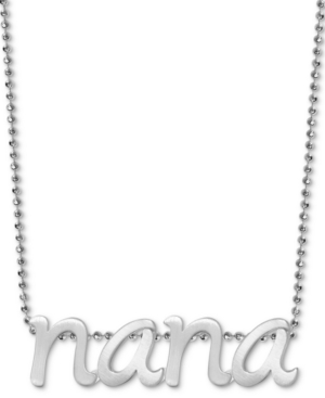 Alex Woo Nana 16" Pendant Necklace In Sterling Silver