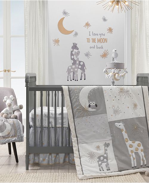 Lambs Ivy Signature Moonbeams Giraffe With Moons And Stars 3