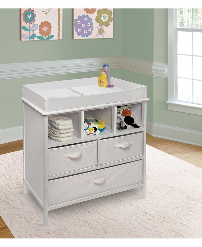 Badger Basket Estate Baby Changing Table with Three Baskets OVERMAX