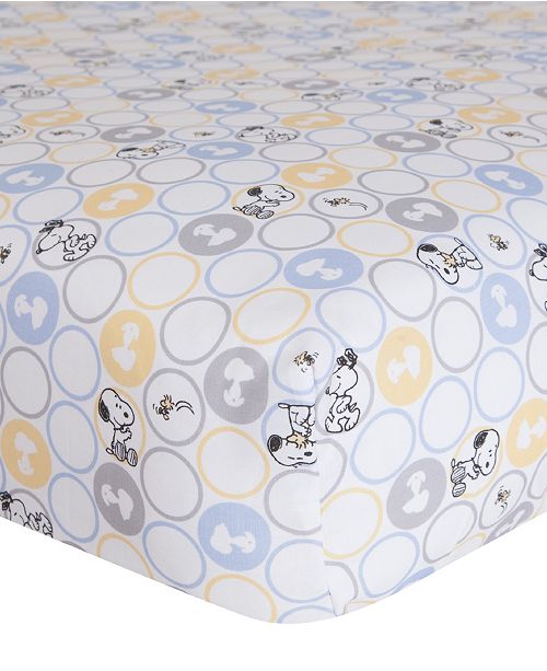 Lambs Ivy My Little Snoopy 100 Cotton Baby Fitted Crib Sheet