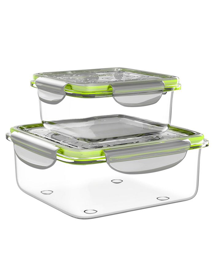 Trademark Global Glass Food Storage Containers with Snap Lids 10