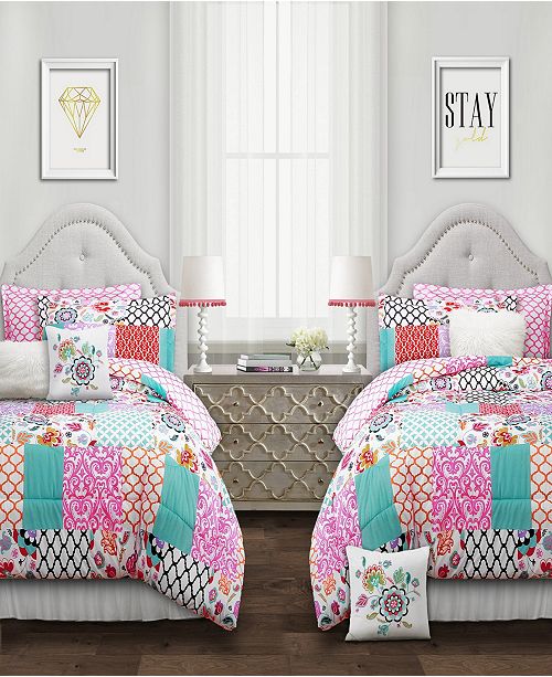 Lush Decor Brookdale Patchwork 5 Pc Twin Xl Comforter Set