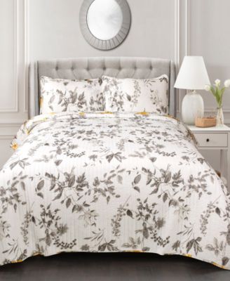Penrose Floral 3-Pc. Quilt Set, King