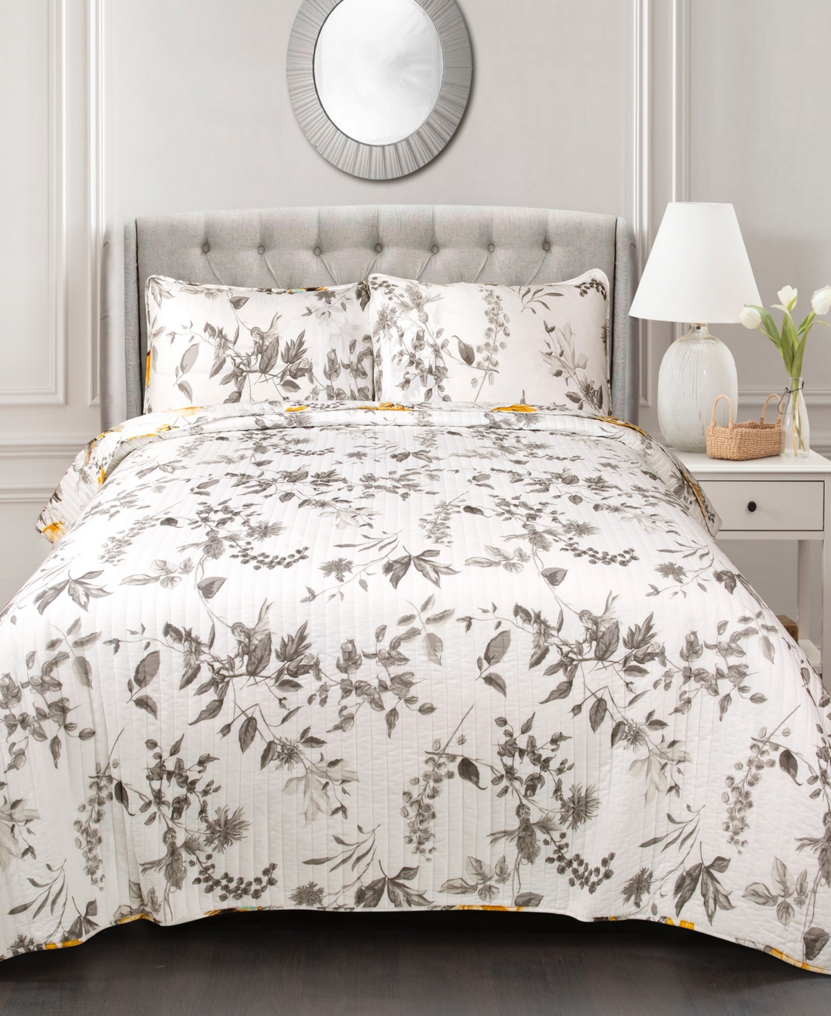 Lush Decor Penrose Floral 3-Pc. Quilt Set