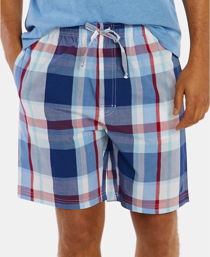 Nautica Men's Cotton Woven Plaid Pajama Shorts Macy's