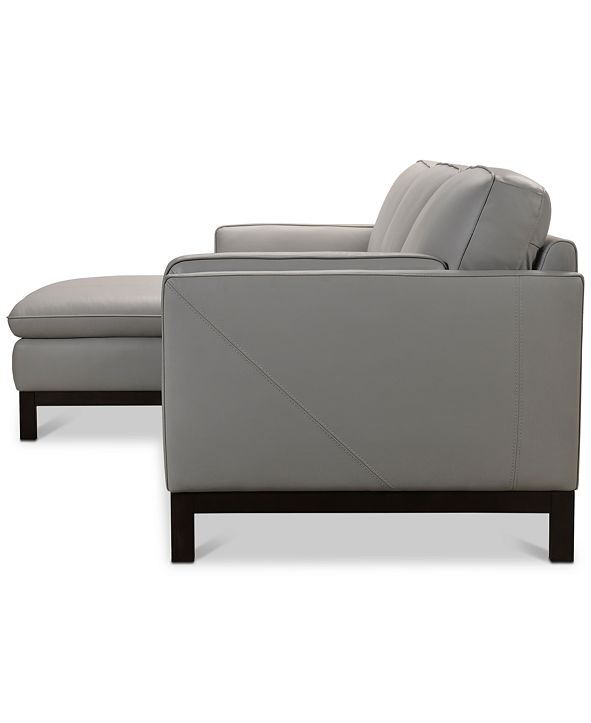 Furniture Virton 2Pc. Leather Chaise Sectional Sofa, Created for Macy