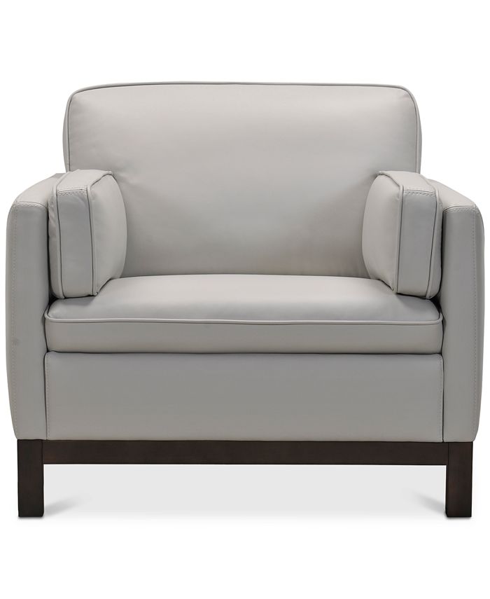 Furniture Virton 40" Leather Chair, Created for Macy's Macy's