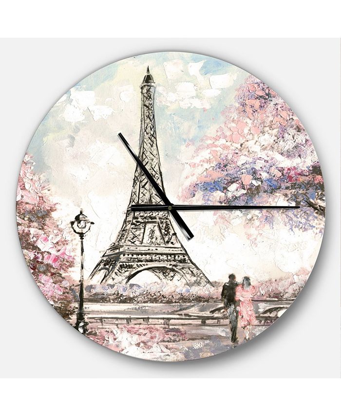 Design Art Designart Oversized French Country Round Metal Wall Clock ...