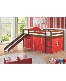 Twin Tent Loft Bed with Slide