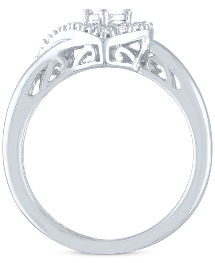 Promised Love - Diamond Heart Promise Ring (1/10 ct. t.w.) in Sterling Silver
