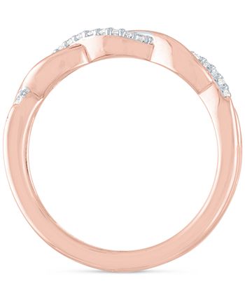 Promised Love - Diamond Bridal Set (1/4 ct. t.w.) in 14k Rose Gold Over Sterling Silver