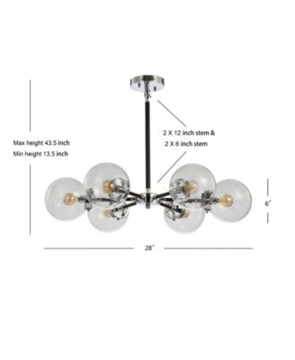 Caleb 6-Light 28" Cluster Pendant