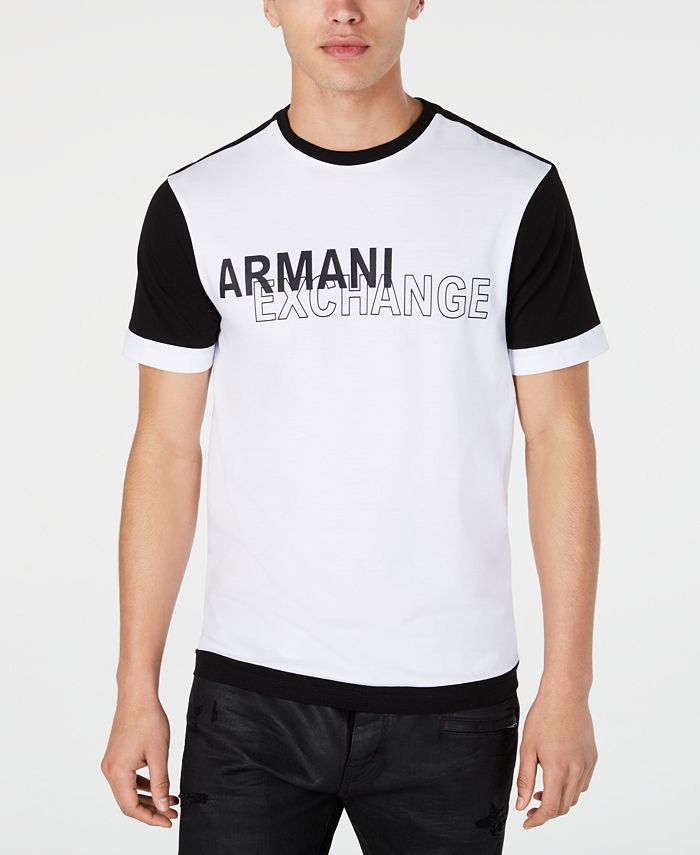 A|X Armani Exchange Men's Colorblocked Logo Graphic T-Shirt Created for ...
