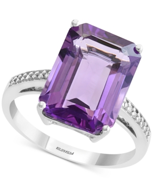 image of Effy Amethyst (6-3/8 ct. t.w.) & Diamond Accent Ring in 14k White Gold