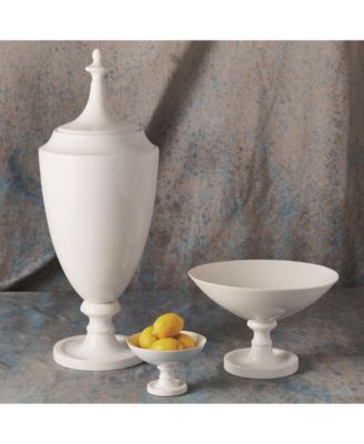White Grand Pedestal Bowl Large