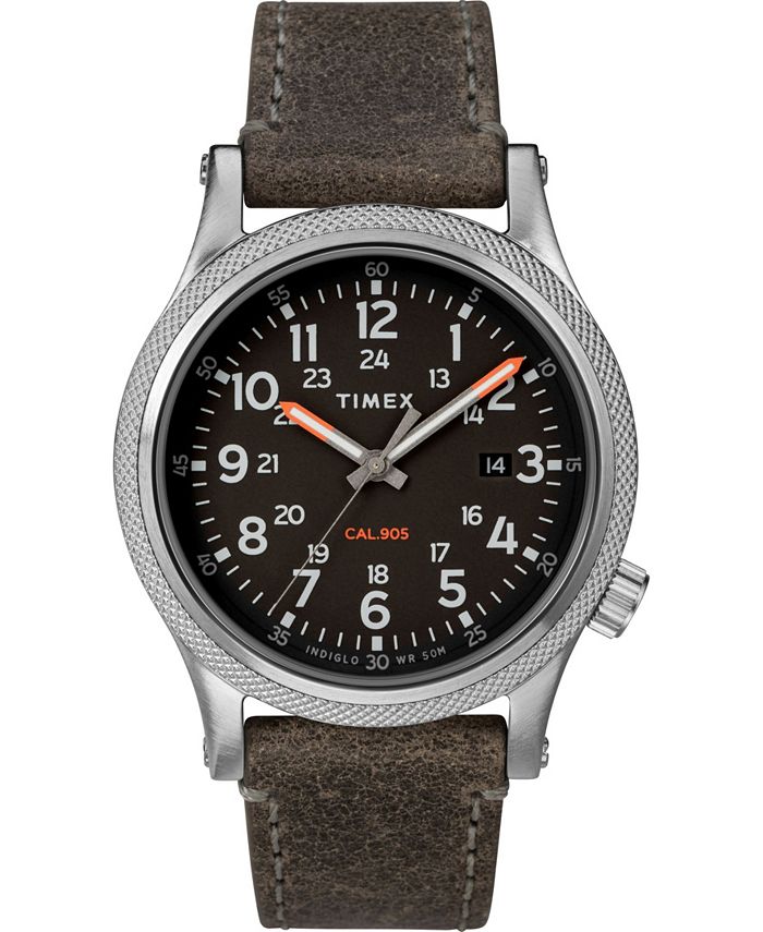Timex Boutique Timex Allied Lt 40mm Leather Strap Watch - Macy's
