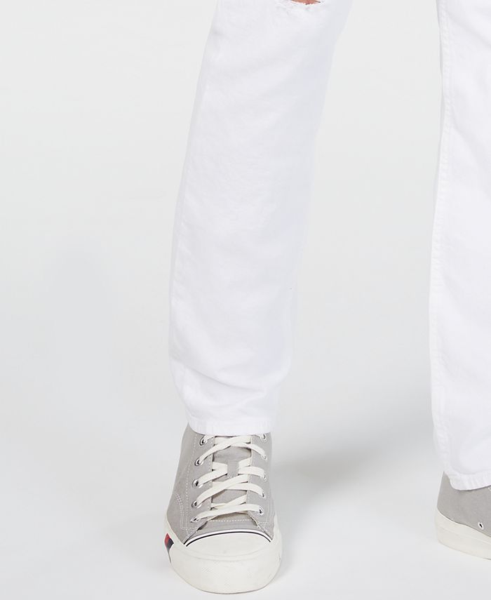 Calvin Klein Jeans Men's Slim-Fit Ripped White Jeans - Macy's