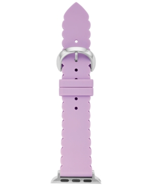 KATE SPADE KATE SPADE NEW YORK WOMEN'S PURPLE SCALLOPED SILICONE APPLE WATCH STRAP 38MM/40MM