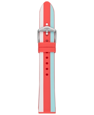 image of Fossil Unisex Sport Multicolor Stripe Silicone Strap