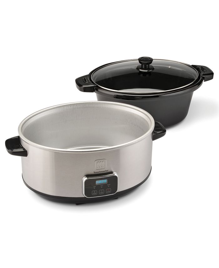 Toastmaster 7 Quart Stainless Steel Digital Slow Cooker with Locking