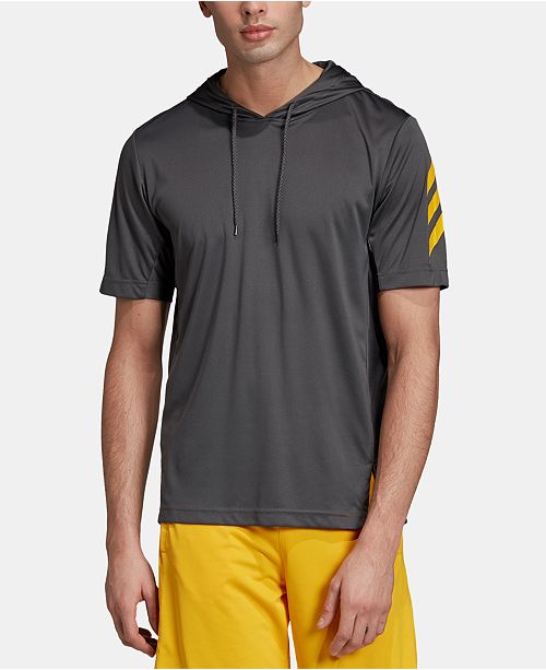 Adidas Short Sleeve Basketball Hoodie Reviews Hoodies Sweatshirts Men Macy S