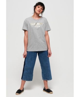 Superdry & Co TATTOO SCRIPT - T-shirt imprimé - winter white/blanc
