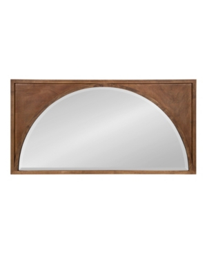 Kate And Laurel Andover Wooden Wall Panel Arch Mirror In Brown