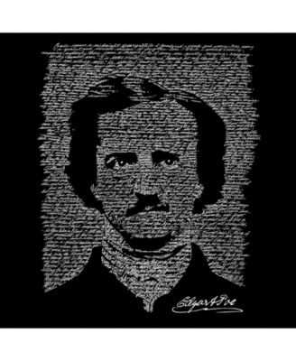 Mens Word Art T-Shirt - Edgar Allen Poe - The Raven