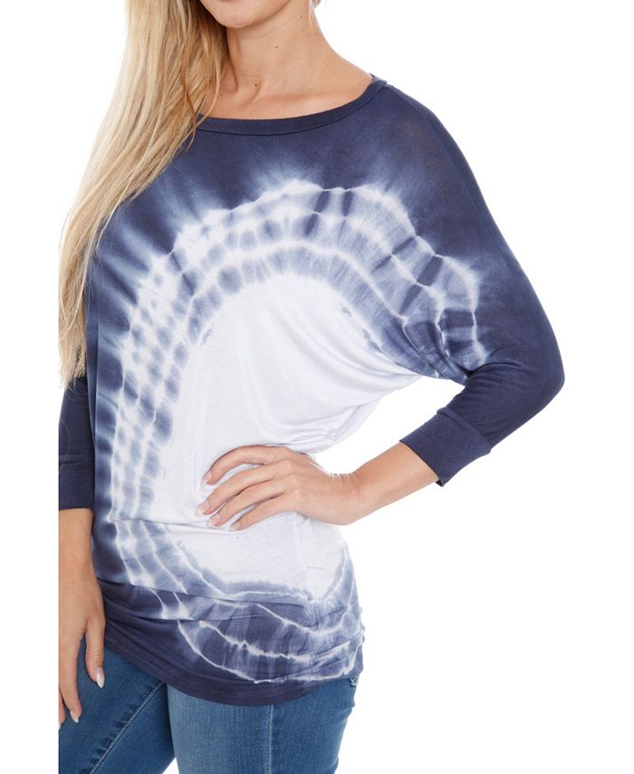 Paper Flower Tie-Dye Dolman Top main image 0