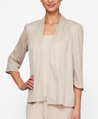 Alex Evenings - Ribbed Jacket & Tank Top Set