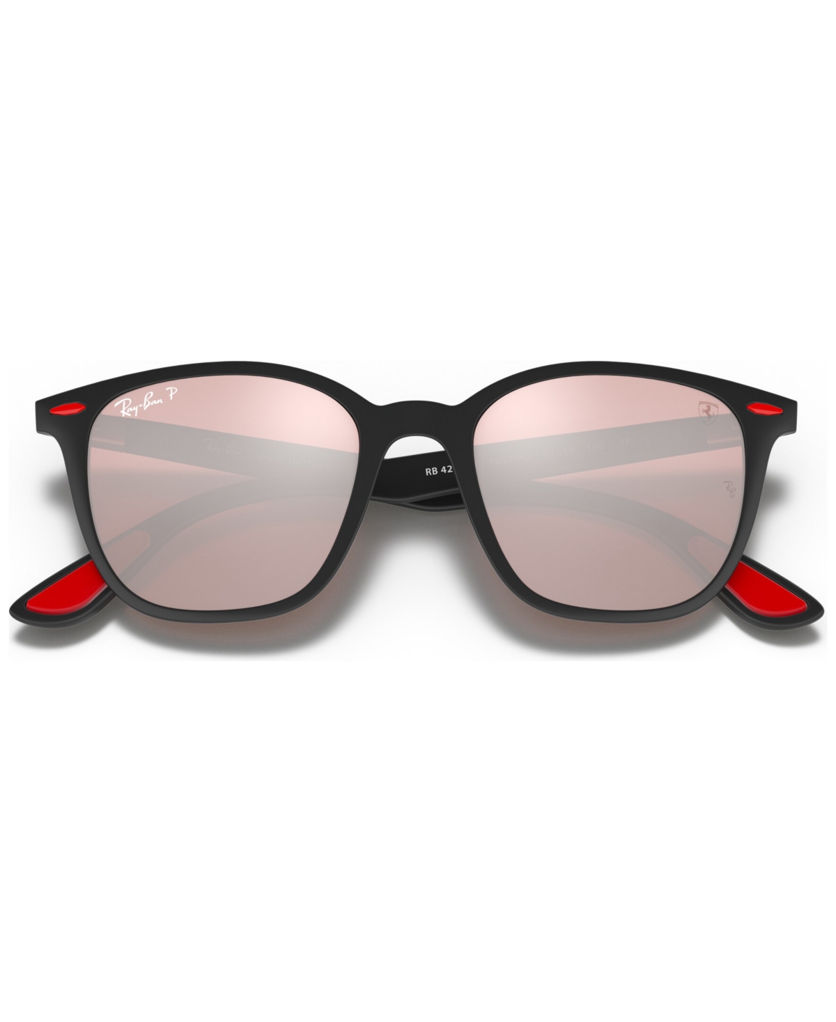Ray-Ban Men's Polarized Sunglasses, RB4297M Scuderia Ferrari Collection 51 -PURPLE MIR SILVER POLAR