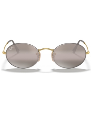 Ray Ban Ray-ban Rb3547 Matte Grey On Arista Sunglasses In Gold On Top Matte Grey/grey Bi-mirror Grey