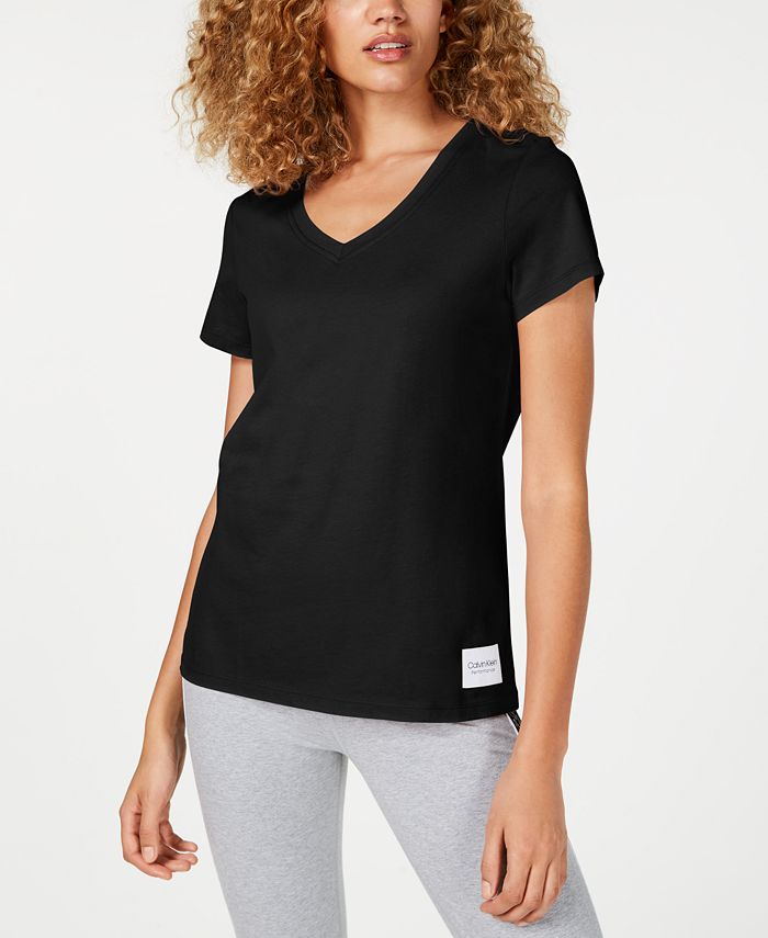 Calvin Klein Women's V-Neck T-Shirt & Reviews - Activewear - Women - Macy's