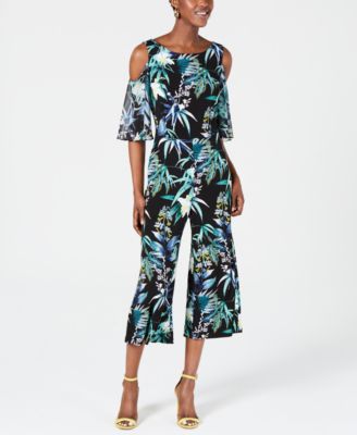 macys cold shoulder jumpsuit