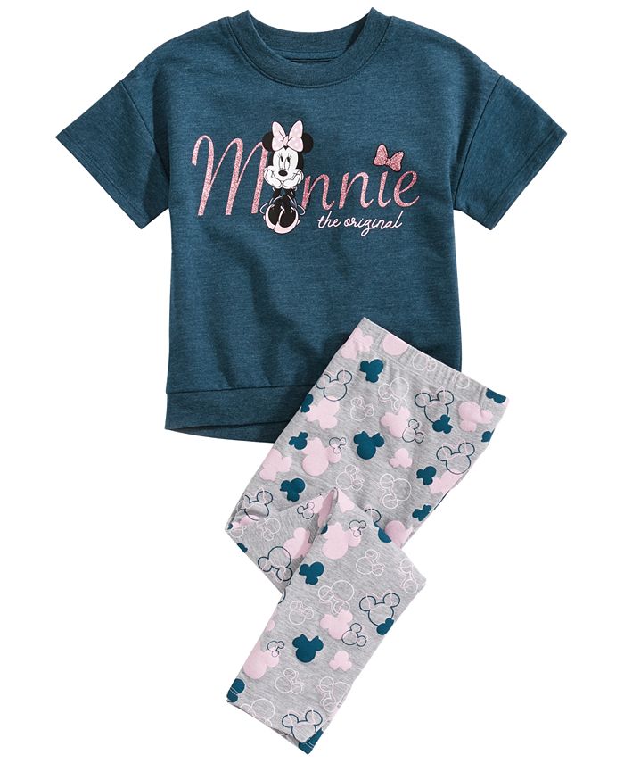 Disney Little Girls 2-Pc. Minnie Mouse Graphic T-Shirt & Printed Leggings  Set, Created for Macy's - Macy's