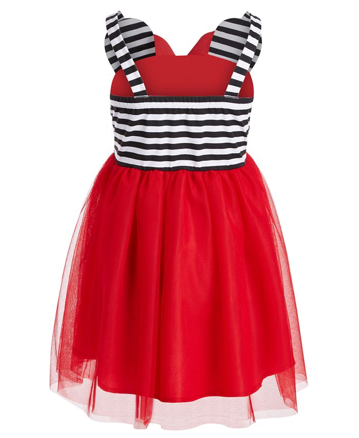 Disney Little Girls Minnie Me Striped Dress, Created for Macy's Macy's