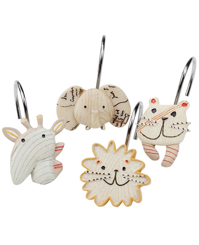 Creative Bath Accessories, Animal Crackers Shower Curtain Hooks