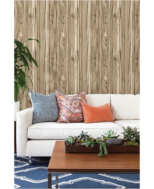 Brewster Home Fashions Paneling Wide Plank Wallpaper 396 X 20 5