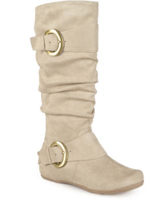 Journee Womens Jester-01 Extra Wide Calf Hidden Wedge Riding Boots